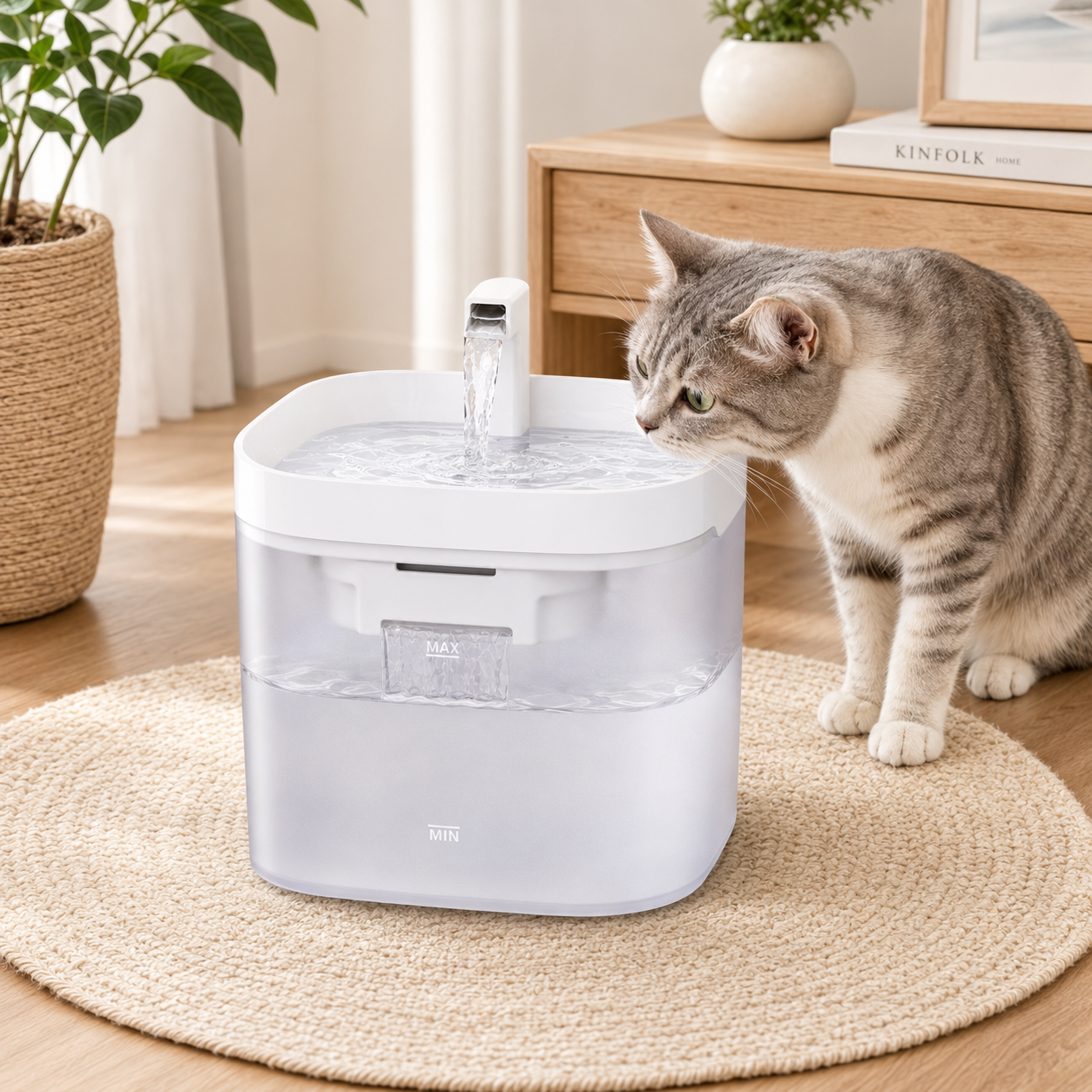 Rechargeable Cat Water Fountain – Fresh, Flowing Water for Healthy, Happy Pets