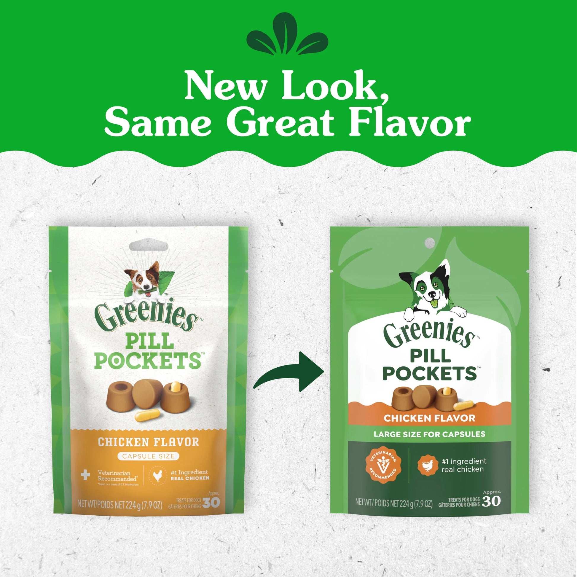 Pill Pockets for Dogs, Capsule Size, Natural Soft Chicken Dog Treats, 30-Pack