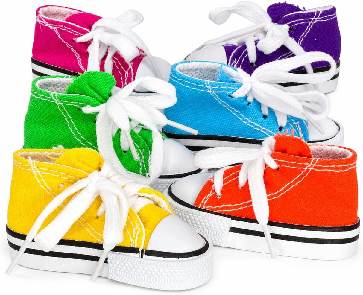 6 Mini Sneakers Colorful Cotton Shredding Parrot Parrotlet Budgie Finch Cockatoo
