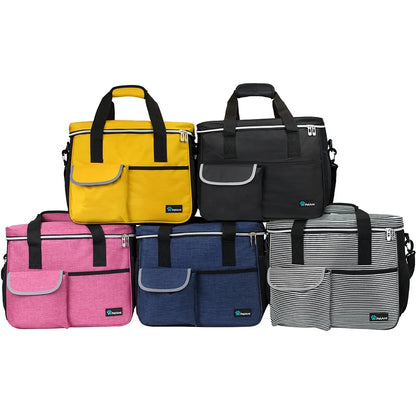 Dog Travel Bag, Travel Pet Bag Organizer, Dog Food Travel Bag with Food Container and Bowls, Dog Travel Supplies Gift Accessories for Weekend Camping, Dog Cat Diaper Bag (Charcoal, Medium)