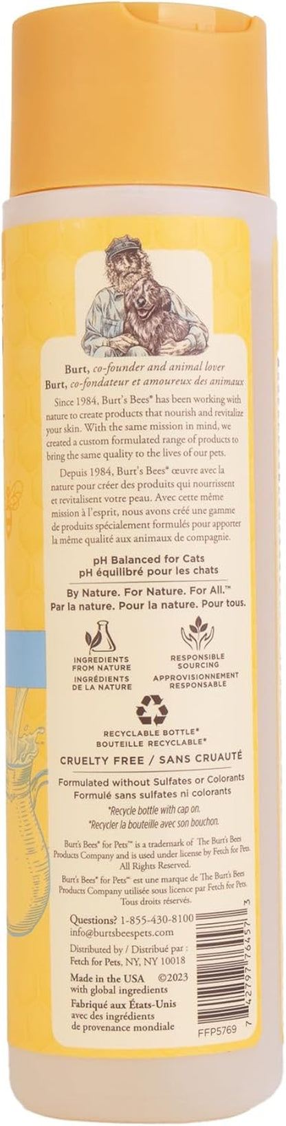 Tearless Kitten Shampoo with Buttermilk and Honey, 99% Natural Origin Gentle Cat Shampoo for Sensitive and Itchy Skin, Ph Balanced and Fragrance-Free, 10 Fl Oz