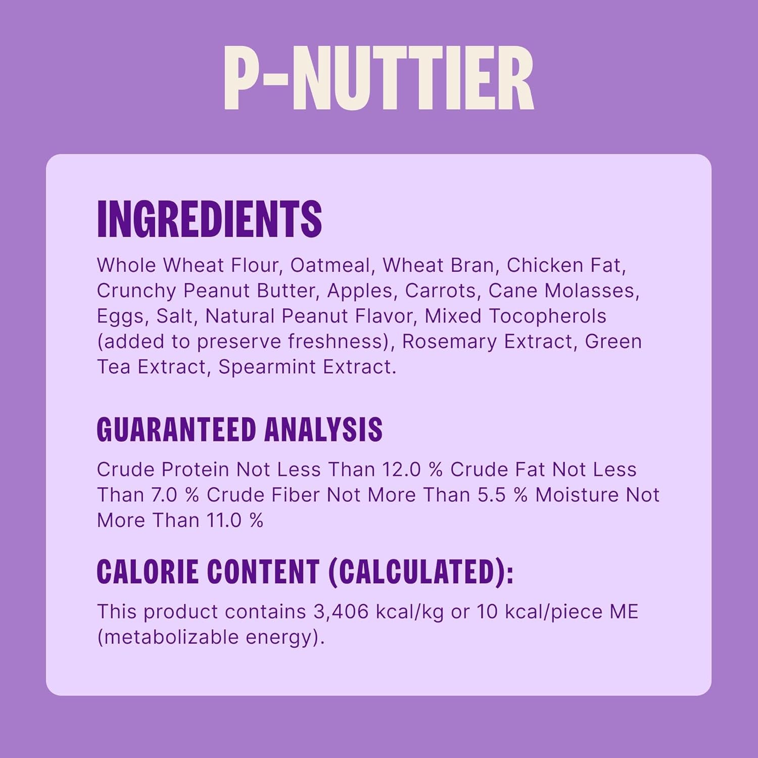 Wellness  Classic P-Nuttier Dog Biscuits, Natural Training Treats, Peanut Butter Flavor, Large Size, 6 Lb Box