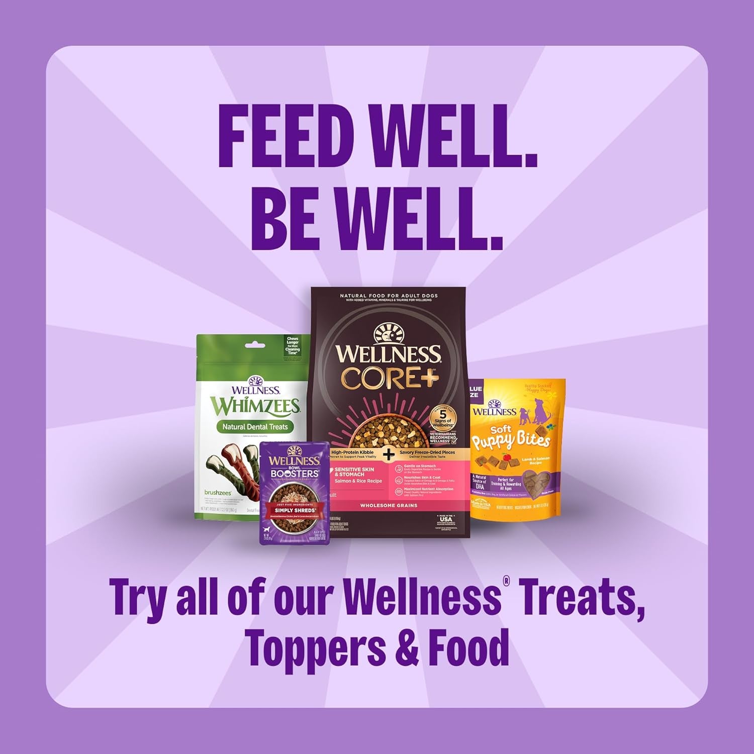 Wellness  Classic P-Nuttier Dog Biscuits, Natural Training Treats, Peanut Butter Flavor, Large Size, 6 Lb Box